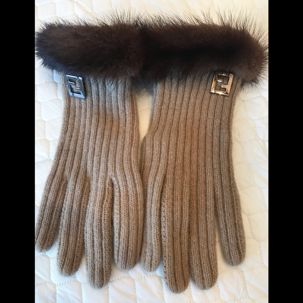 Fendi vintage gloves with mink cuffs.